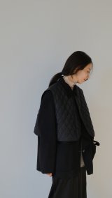 IFMEH       Quilting short vest・black