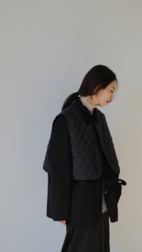 IFMEH       Quilting short vest・black