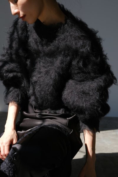 画像13: IFMEH       Shaggy knit tops・black