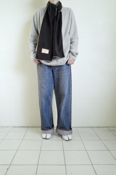 画像6: RELAX FIT       リラックスフィット ”FLEECE MUFFLER MINNEAPOLIS”・ブラック×クリーム