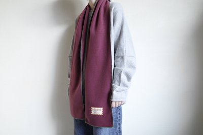 画像5: RELAX FIT       リラックスフィット ”FLEECE MUFFLER MINNEAPOLIS”・バーガンディ×グリーン