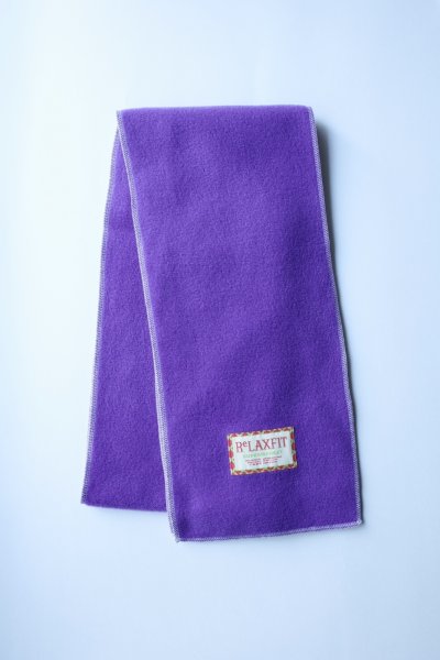 画像1: RELAX FIT       リラックスフィット ”FLEECE MUFFLER MINNEAPOLIS”・パープル×クリーム