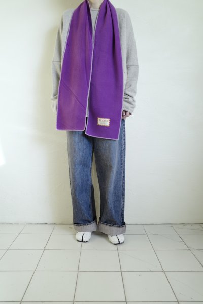 画像4: RELAX FIT       リラックスフィット ”FLEECE MUFFLER MINNEAPOLIS”・パープル×クリーム