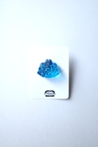 mahana       frog earrings・clear  blue big