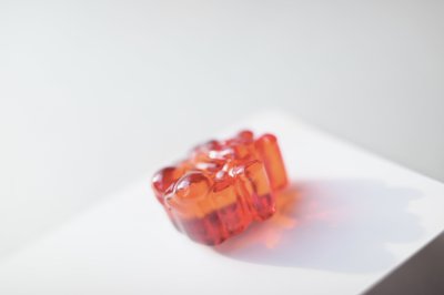 画像2: mahana       caterpillar earrings・clear orange small