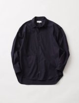 FOLL       washed broad daily shirt・navy