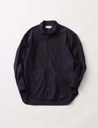 FOLL       washed broad daily shirt・navy