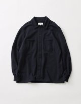 FOLL       superfine cotton sweat shirt blouson・navy