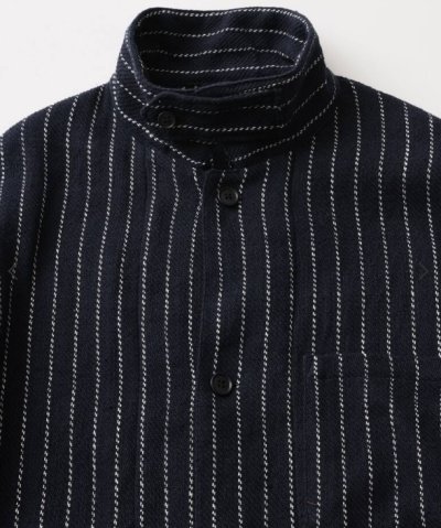 画像4: FOLL       khadi cotton stripe jacket・navy