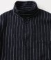 画像4: FOLL       khadi cotton stripe jacket・navy (4)