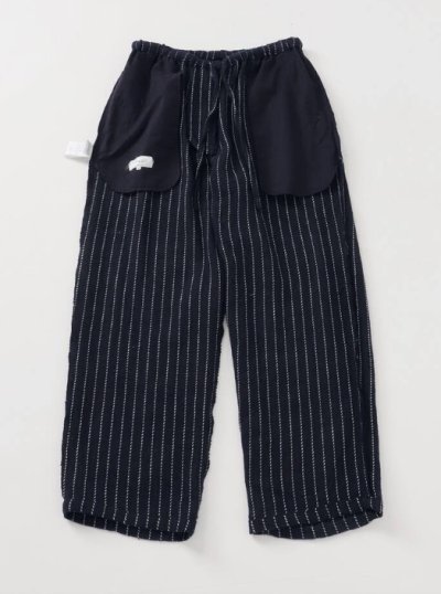 画像4: FOLL       khadi cotton stripe pants・navy