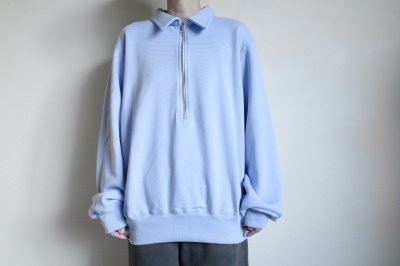 画像12: FOLL       superfine cotton sweat halfzip・blue