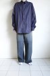画像10: FOLL       washed broad daily shirt・navy (10)