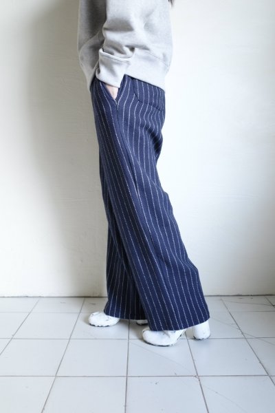 画像10: FOLL       khadi cotton stripe pants・navy