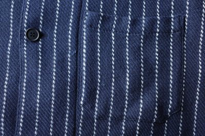 画像5: FOLL       khadi cotton stripe jacket・navy