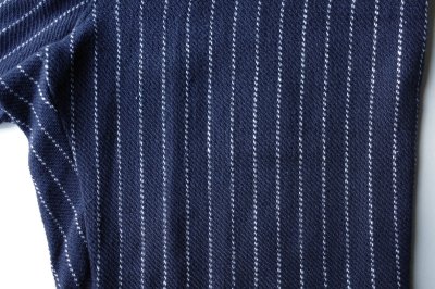 画像6: FOLL       khadi cotton stripe pants・navy