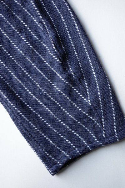画像7: FOLL       khadi cotton stripe jacket・navy
