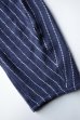 画像7: FOLL       khadi cotton stripe jacket・navy (7)