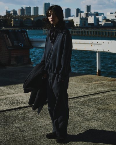 画像3: FOLL       superfine cotton sweat halfzip・navy