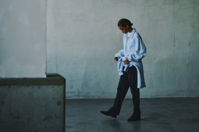 画像6: FOLL       superfine cotton sweat halfzip・blue