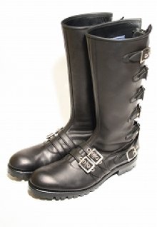 他の写真1: black means 　Leather Strap Boots・ブラック