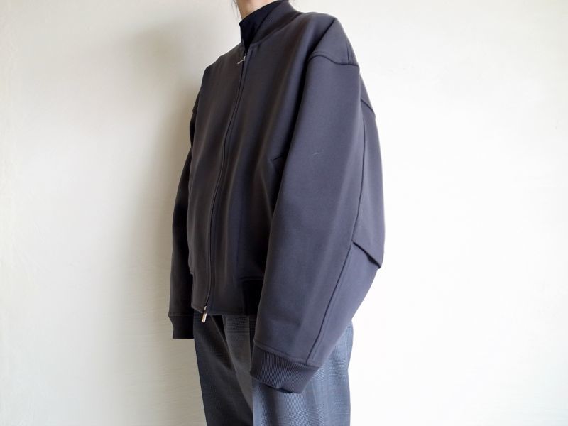 stein DIVIDE SLEEVE KNIT ZIP JACKET・CHARCOAL - tity