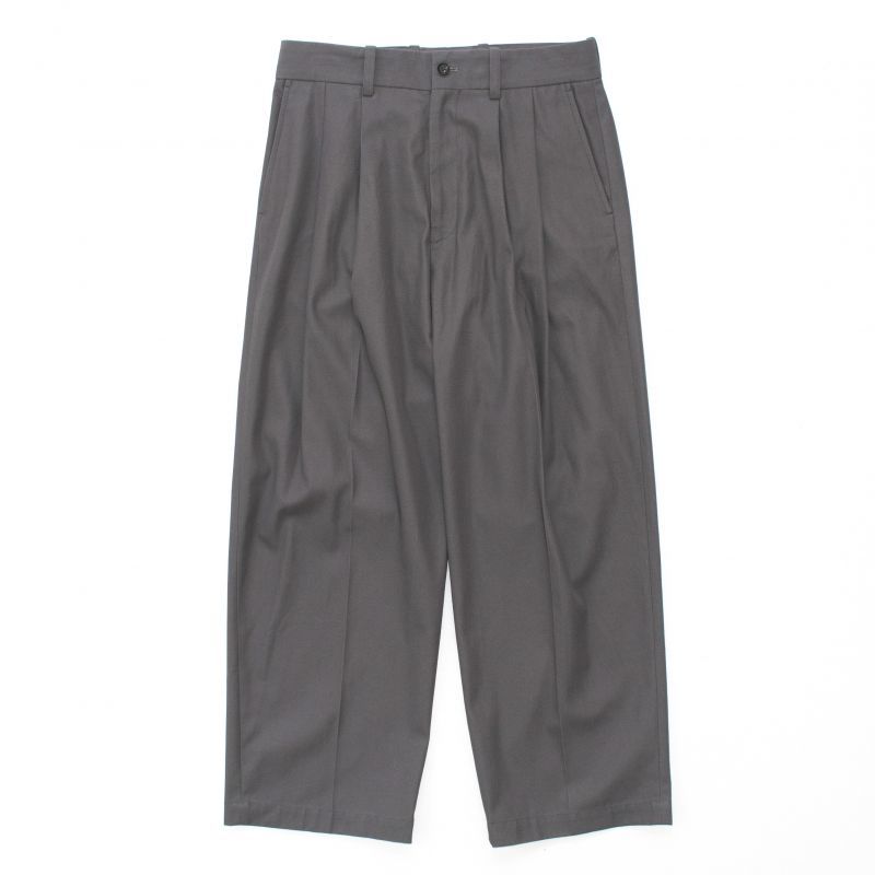 stein WIDE STRAIGHT TROUSERS・DE.TAUPE - tity