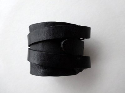 画像3: PEEL&LIFT       leather wrist strap レザーリストバンド・black