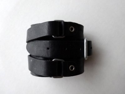 画像1: PEEL&LIFT       leather wrist strap レザーリストバンド・black