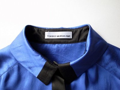 画像3: TOKIKO MURAKAMI       トキコ ムラカミ 30%OFF シャツドレス・ブルー×ブラック