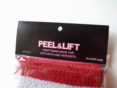 画像2: PEEL&LIFT        towelling wristband リストバンド・レッド×ホワイト