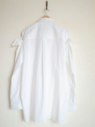 画像1: sulvam       サルバム  "Open sleeve SH"オープンスリーブビックシャツ・ホワイト
