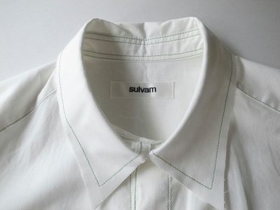 画像2: sulvam       サルバム  "Open sleeve SH"オープンスリーブビックシャツ・ホワイト