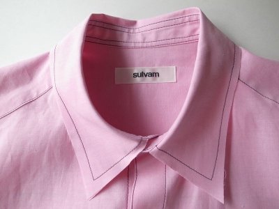 画像2: sulvam       サルバム  "Open sleeve SH"オープンスリーブビックシャツ・ピンク