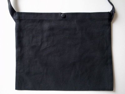 画像2: PEEL&LIFT        PVC pocket canvas sacoche サコッシュ・ブラック×ブルー
