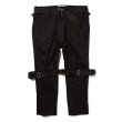 画像1: PEEL&LIFT        black satin bondage trousers modern ブラックボンテージトラウザース (1)