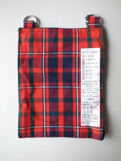 画像1: PEEL&LIFT       chain pouch チェーンポーチ・red tartan