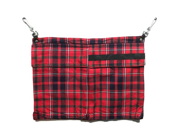 画像1: PEEL&LIFT       pocket apron エプロンポーチ・red tartan (1)