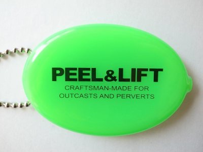 画像2: PEEL&LIFT         vinyl coin holder ロゴ入りコインケース・ネオングリーン