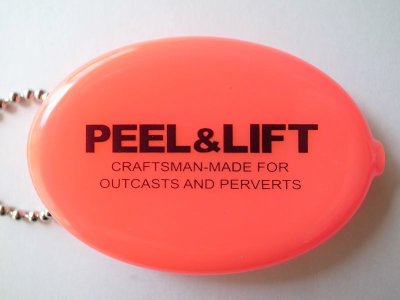 画像2: PEEL&LIFT         vinyl coin holder ロゴ入りコインケース・ネオンピンク