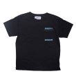 画像1: PEEL&LIFT        marx pocket tee shirt マルクスパッチポケット付きTシャツ・ブラック (1)