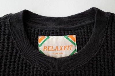 画像3: RELAX FIT       リラックスフィット ”WAFFUL HOUSE”ワッフルプルオーバー・ブラック