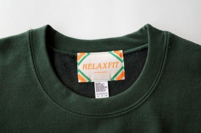 画像1: RELAX FIT       リラックスフィット ”MUFF POCKET CREW SWEAT”スウェットシャツ・グリーン