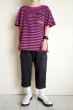 画像11: PEEL&LIFT        stripe marx pocket tee shirt マルクスパッチポケット付ボーダーTシャツ・ピンクxブラック (11)