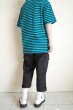 画像14: PEEL&LIFT        stripe marx pocket tee shirt マルクスパッチポケット付ボーダーTシャツ・ブルーxブラック (14)