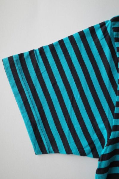 画像3: PEEL&LIFT        stripe marx pocket tee shirt マルクスパッチポケット付ボーダーTシャツ・ブルーxブラック