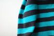 画像7: PEEL&LIFT        stripe marx pocket tee shirt マルクスパッチポケット付ボーダーTシャツ・ブルーxブラック (7)