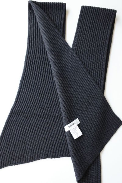 画像2: sulvam       サルバム ”slach knit scarf”スリット入りニットスカーフ・ブラック