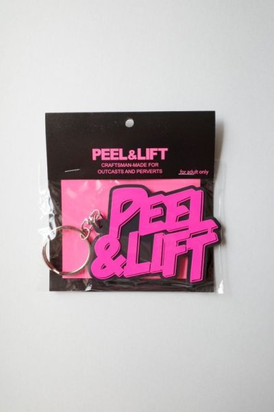 画像1: PEEL&LIFT        rubber keyholder ロゴキーホルダー・ピンク