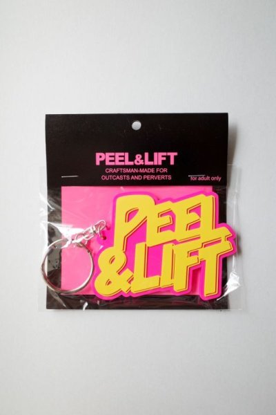 画像1: PEEL&LIFT        rubber keyholder ロゴキーホルダー・イエロー